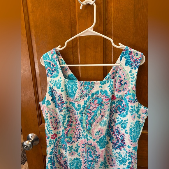 Talbots Women’s Cotton Fresco Paisley Sheath Dress Size 14 - Picture 6 of 10